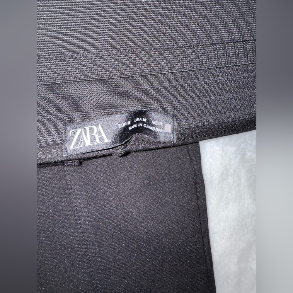 Zara Black Stretch Leggings - Picture 2 of 7
